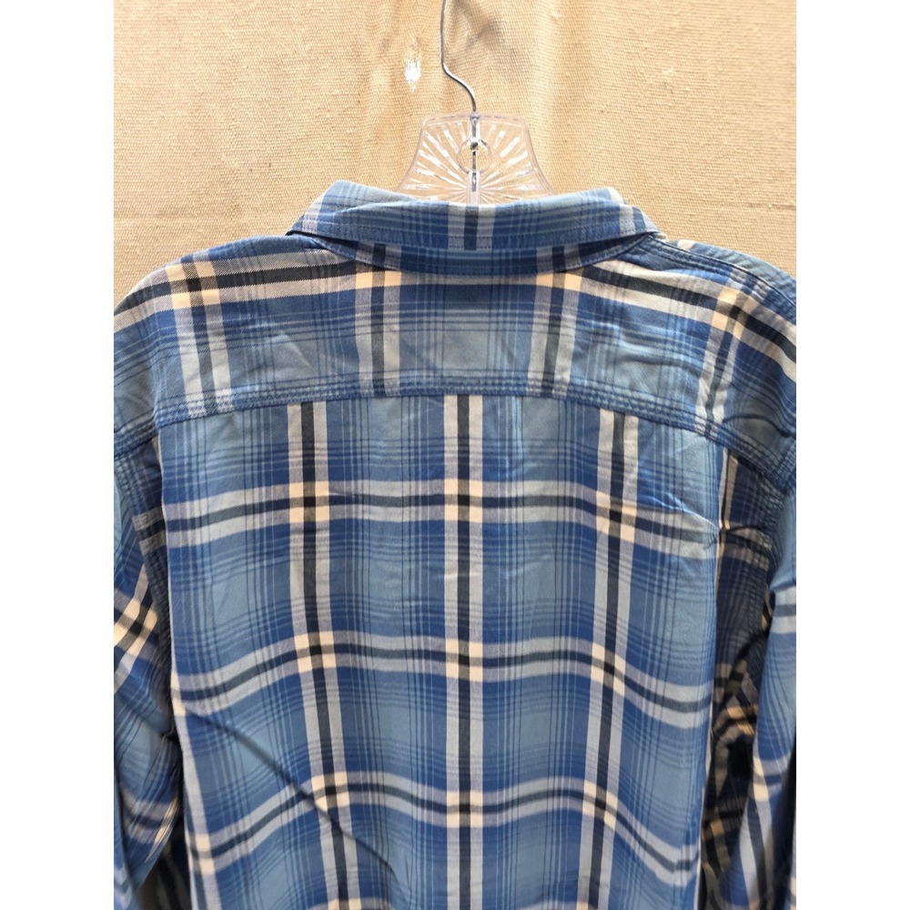 Lauren Ralph Lauren Blue Plaid Button Down Shirt Womens XL Long Sleeve Roll Tab - Picture 4 of 7